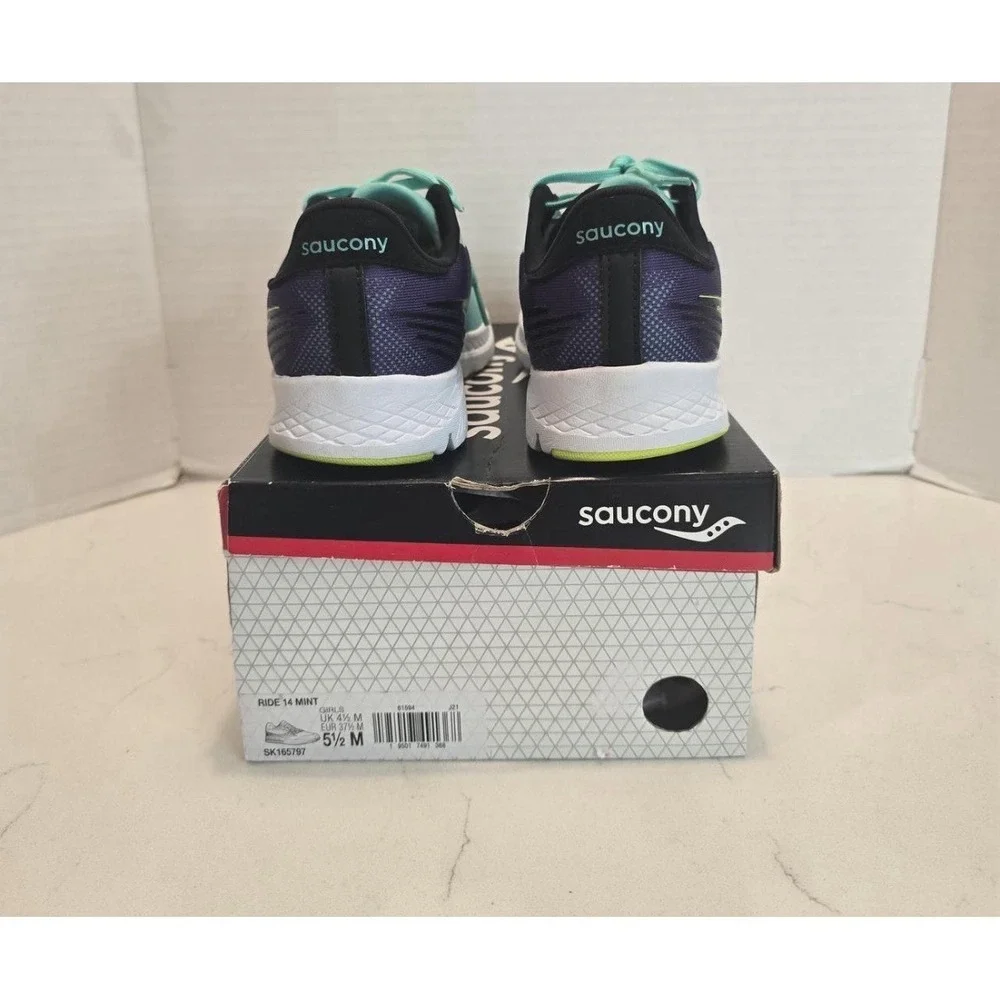 Saucony Ride 14 Shoes Girls 5.5M Mint